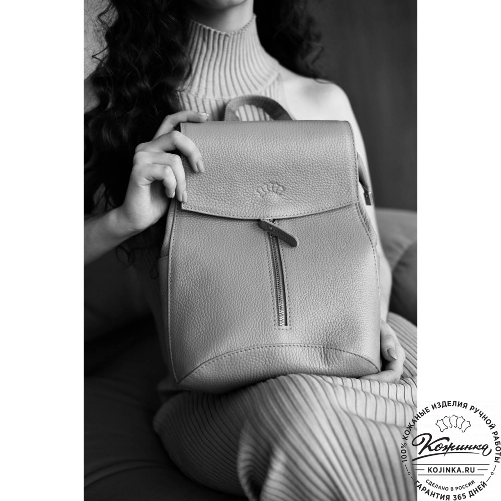 Женский кожаный рюкзак "Ассоль" (бордовый антик)